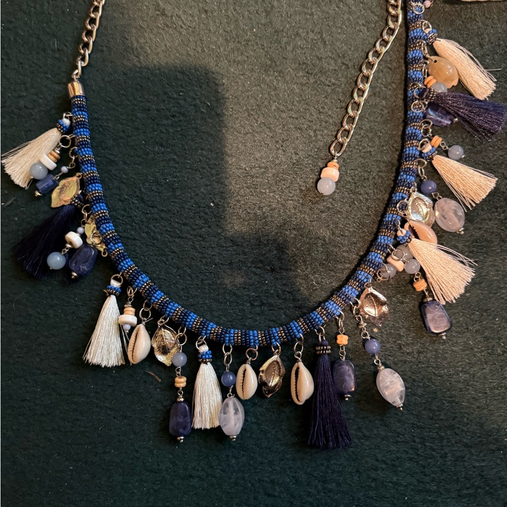 Belt Seashell Beads Chain Belt down by the seashore great detail gorgeous colors - Picture 3 of 5